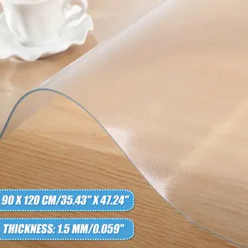 

NEW PVC Frosted Transparent Waterproof Water Rectangular Pad Wooden Floor Protection Mat Non-slip Carpet Mat Door Cushion