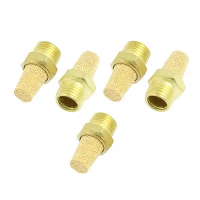 

5 Pcs 1/4" PT Thread Sintered Bronze Pneumatic Exhaust Silencer Muffler