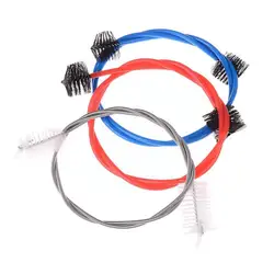3 Pcs/ Set For Trumpet Trombone Brass Blowing Nozzle Rod Accessories Cleaning Brush Kit Musical Cleaner Instrument