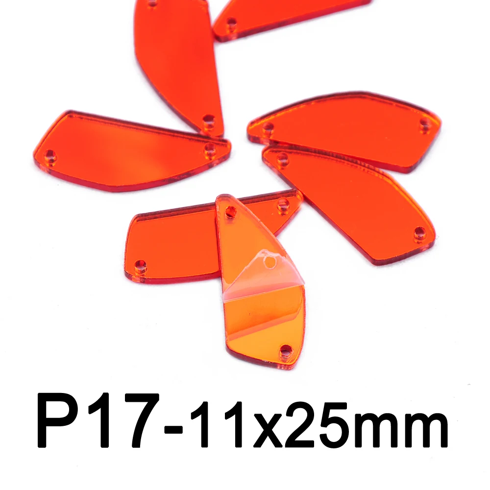 P17-11x25mm 30pcs 30 шт. смешанные размеры Красные кристаллы швейное зеркало стразы аппликация с плоской задней стороной Акриловые стразы пришитые камни для одежды - Цвет: P17-11x25mm 30pcs