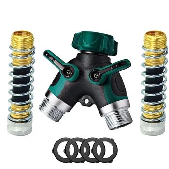 

Hot Sale Garden Irrigation Tool Hose Adapter Connector 2 Way Quick Connector Adapter Zinc Alloy Garden Hoses Pipes Splitters
