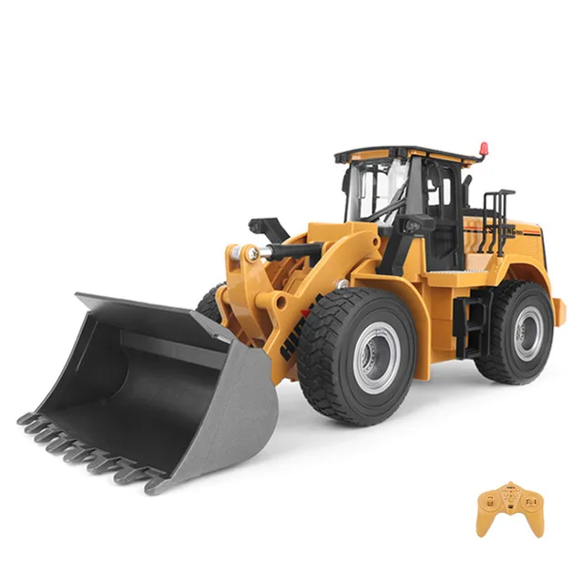 Huina 1567 1:24 Rc Truck Loader Tractor Model 2.4G Radio Control Bulldozer Engineering Car Excavator Vehicle Toys for Boy Gift