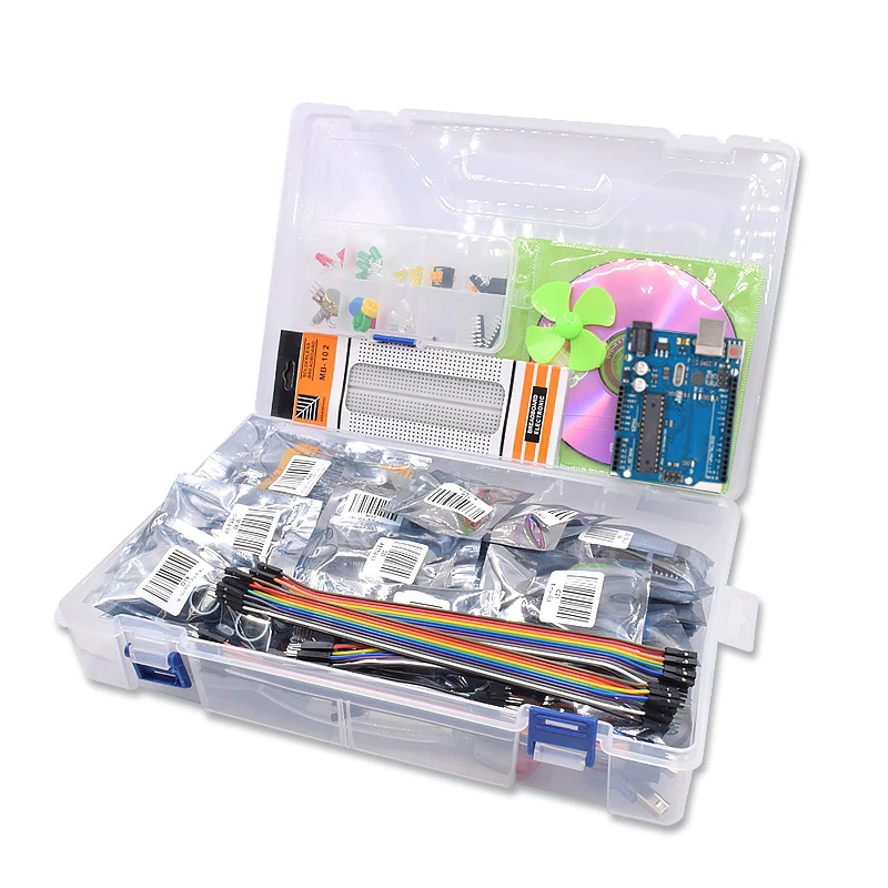 Бесплатная доставка Diy UNO R3 проект полной Starter Kit с урок CD для Arduino