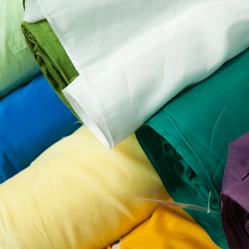 

Solid colors silk blends cotton lining fabric for coat lining,summer dress,thin breathable lining,good luster,craft by the yard