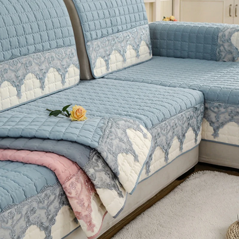 

Fabric Stitching Sofa Cover for Living Room Solid Color Dirt-proof Sofa Cover Elastic Protect Pet Dog Cushion Mat 1-3 Seats Sofa