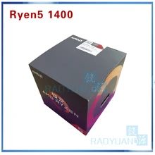 Процессор AMD Ryzen 5 1400 R5 1400 R5-1400 3,2 ГГц четырехъядерный процессор YD1400BBM4KAE разъем AM4 с охлаждающим вентилятором