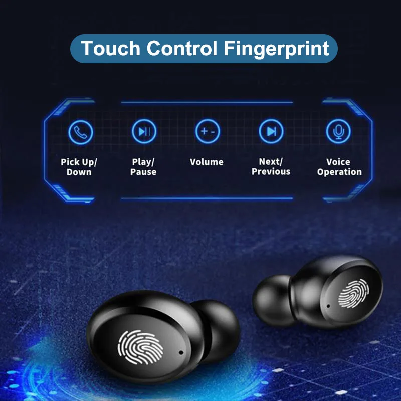 V5.0 Touch Tws водонепроницаемые беспроводные Bluetooth наушники, гарнитура для видеоигр светодиодный дисплей мини спортивные Bluetooth наушники стерео для Iphone