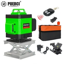 PUERCI Newst 4D лазерный уровень 16 линий зеленый лазерный уровень автоматический самонивелирующийся 360 вертикальный и горизонтальный наклон и наружный режим