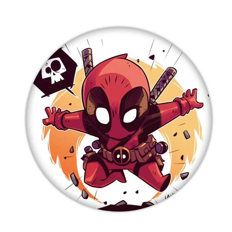 1 шт. marveddeadpool значок Человека паука кнопка сделай сам безделушка пластмассовые