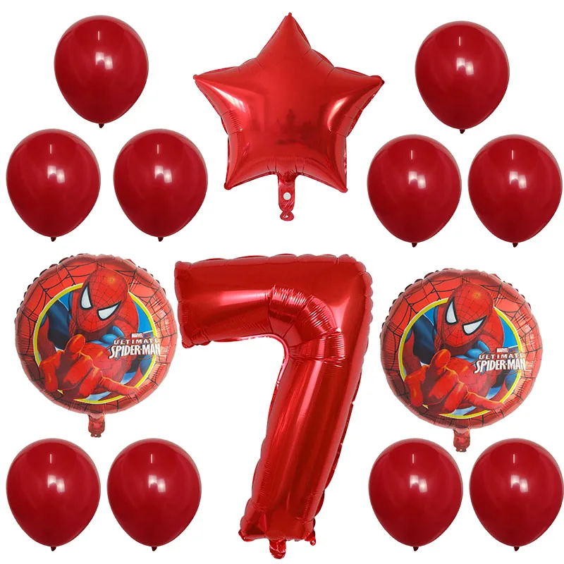 Прозрачный 14 шт./партия шары с изображениями Человека-паука 30 дюймов набор воздушных шаров Человек-паук вечерние надувные гелиевая фольга Воздушные шары День рождения украшения - Цвет: Прозрачный