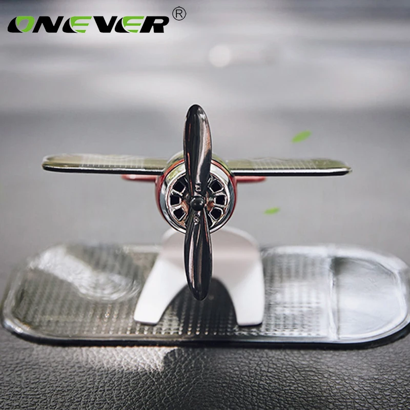 

Car Decoration Aromatherapy Airplane Decoration Non-Slip Mat Alloy Solar Energy Rotate Aircraft Dashboard Solid Car Styling