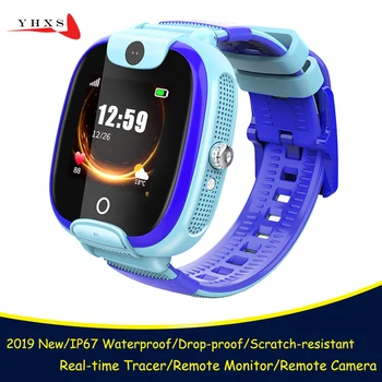 

2019 New IP67 Waterproof Smart Accurate Tracker Location SOS Call Remote Monitor Camera Kids Students SIM Phone Watch Wristwatch