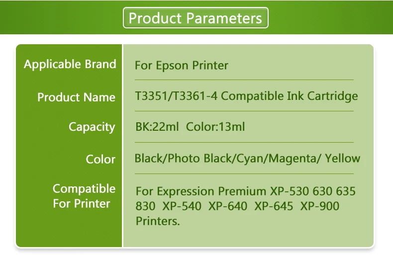 Plavetink 2 комплекта полный чернила для принтера T3351 T3361 T3362 T3363 T3364 картриджи для Epson Expression Премиум XP-530 630 635 830 XP-540 XP-640 XP-645 XP-900 принтер с чипом