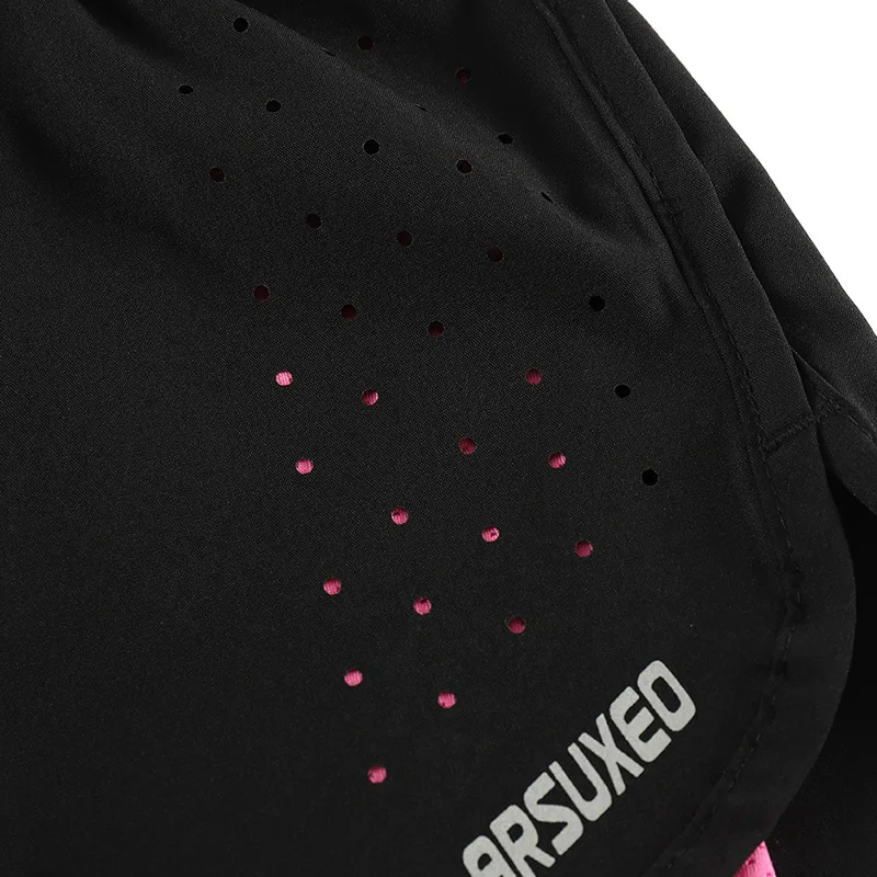 ARSUXEO, женские шорты для бега, 2 в 1, для спорта на открытом воздухе, фитнеса, спортзала, тренировок, пробежек, марафона, колготки для женщин, быстросохнущие, B1101