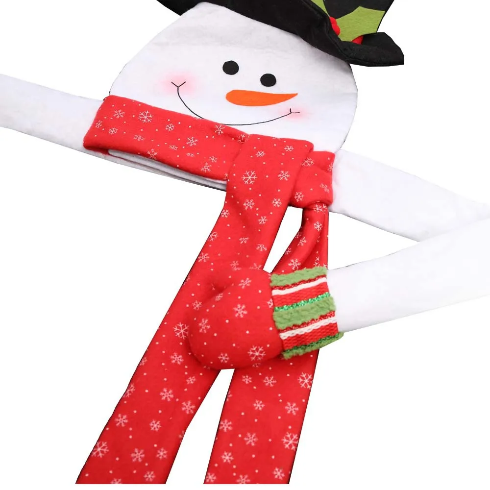 small 1 Pcs Snowman Xmas Tree Topper Decoration Non-woven Long Scarf Hug Lovely Creative DIY Christmas Party Ornaments Home Decor - Цвет: small
