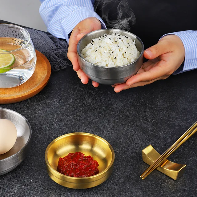 韓国の食器,金,2層,304ステンレス鋼,傷のつきにくい,耐久性の