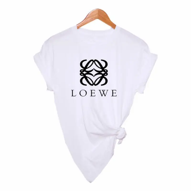 Новинка Harajuku LOEWE Брендовые женские футболки с принтом повседневные футболки летние женские футболки с коротким рукавом женская одежда