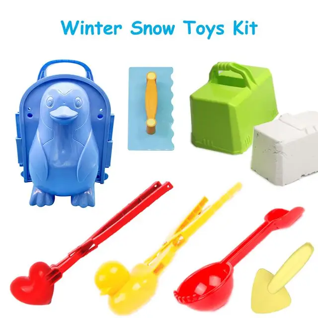 Duck Shaped Snowball Maker Clip Children Outdoor Winter Snow Sand Mold Tool Toy Kitchen gadgets DIY Rice Ball Ice cream Folder 4