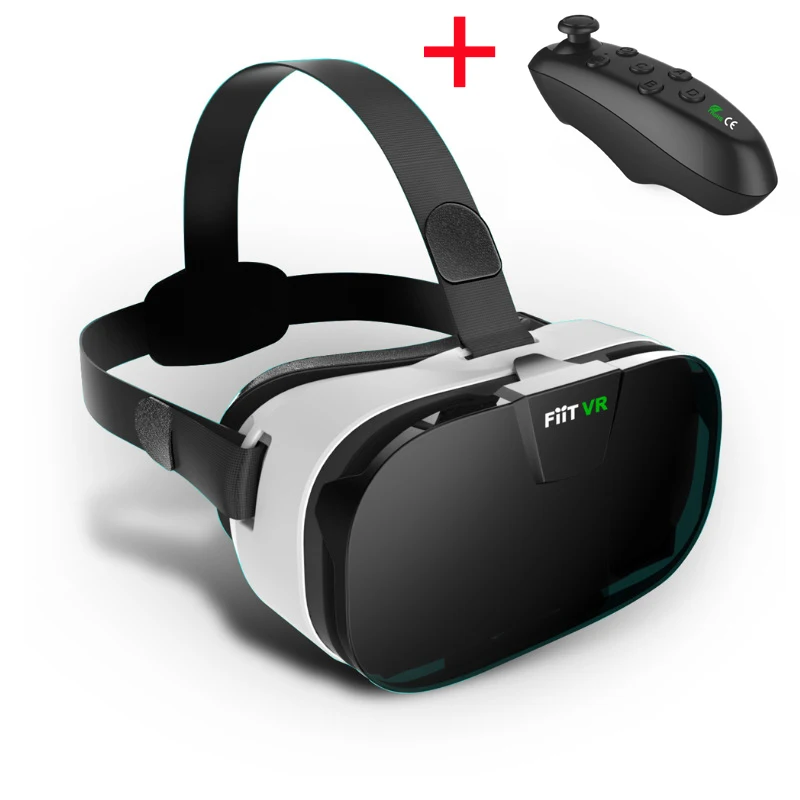 FIIT 2N гарнитура для очков виртуальной реальности 3D коробка очки виртуальной реальности мобильный 3D видео шлем для 4,0-6,5 дюймов телефон Smart Bluetooth контроллер - Цвет: VR with Controller A