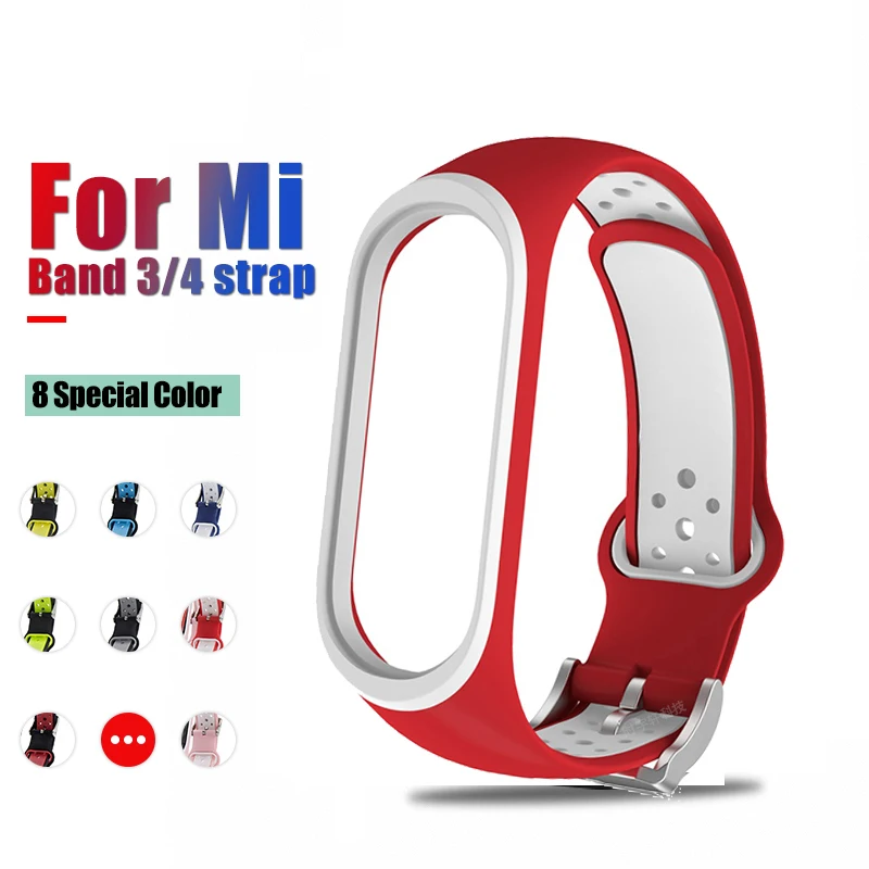 Силиконовый ремешок для Xiaomi Mi Band 5 4 3 Смарт-браслет Miband Смарт-Браслет