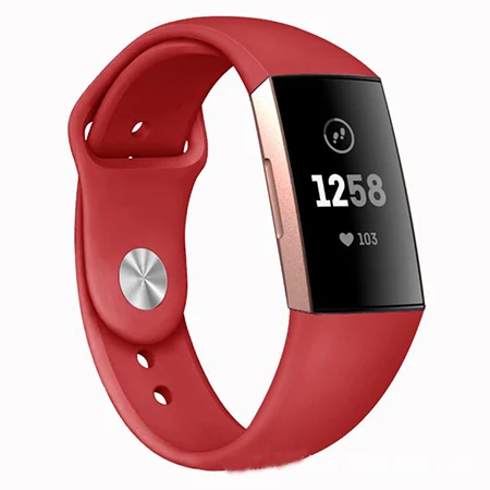 Красный Ремешок для часов Fitbit Charge 3 наружный спортивный мягкий силиконовый сменный ремешок для Fitbit Charge3 браслет браслетный ремешок для часов - Цвет: Красный