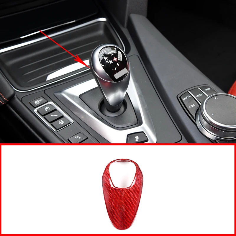 

Real Carbon Fiber Car Gear Shift Head Cover Trim For BMW M2 M3 M4 M5 X5M X6M 2014-2017 Car Accessories