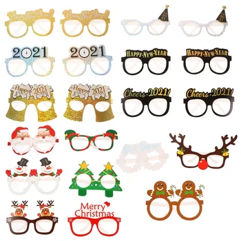 

21Pcs Photo Props Lightweight Portable Fashion Party Galsses Photo Booth Props for New Year