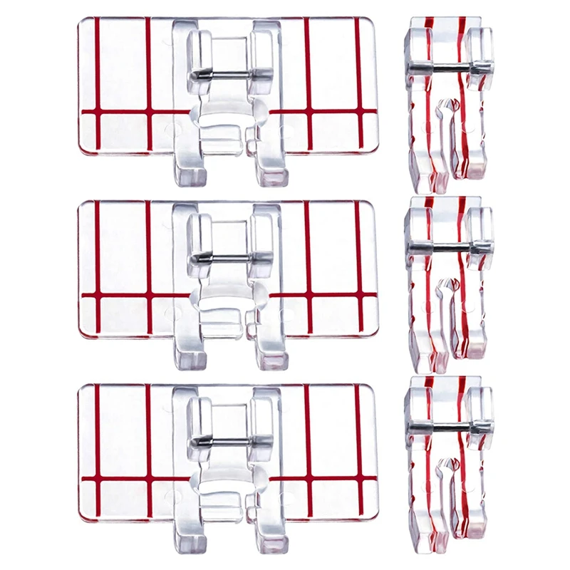 6PCS 1/4Inch Sewing Machine Presser Foot Accessories Fit For Brother/Singer Household | Дом и сад