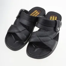 Мужские сандалии из искусственной кожи; летние сандалии; Мужские дышащие сандалии на плоской подошве; повседневная обувь; Sandalias Hombre; мужские сандалии