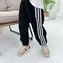 Детская одежда; коллекция года; длинные кальсоны для мужчин и женщин; детские спортивные брюки в Вертикальную Полоску с боковой кромкой; Детские повседневные брюки; Campus Sw