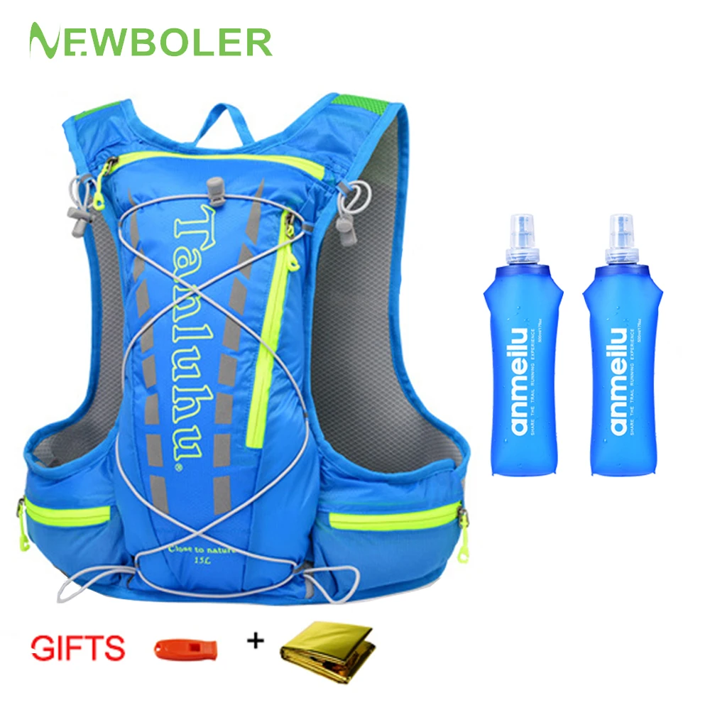 Running Hydration Vest Backpack 15L Outdoor Trail Running Marathon Lightweight Cycling Hiking Climbing Outdoor Sport Bag Pack XL