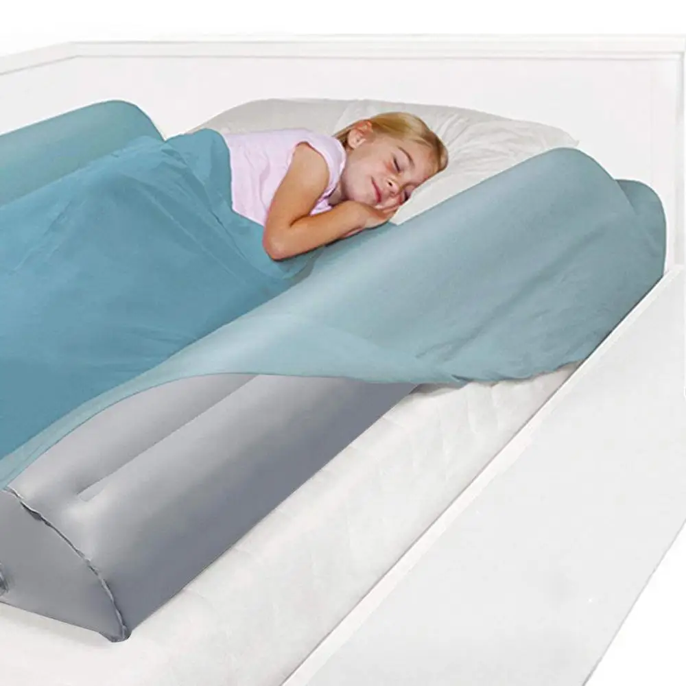 Inflatable Toddler Bed Rails 2-Pack Premium Portable Safety Guard for Home Travel use Heavy Duty Bumper System Keeps Kids Safe