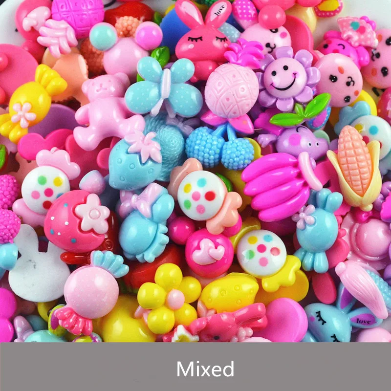 20-50 шт смешанный мультфильм плоская полимерная цвет DIY ремесло поставки телефон оболочка Декор патч материал украшение для волос аксессуары