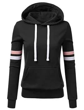 

Fashion new autumn loose casual hoodies women hooded sweatshirts elastic waist street wear girl's tracksuit tops