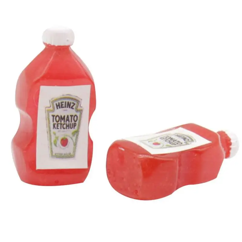

Dongzhur 1:12 Dollhouse Dollhouse Mock Model Mini Ketchup 2 Bottlekitchen Scene Accessories