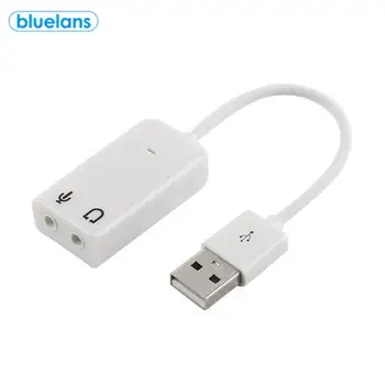 

USB Interface External Sound Card Virtual 7.1 Channel Headset 3D Surround Sound Card Audio Adapter USB Earphones Converter