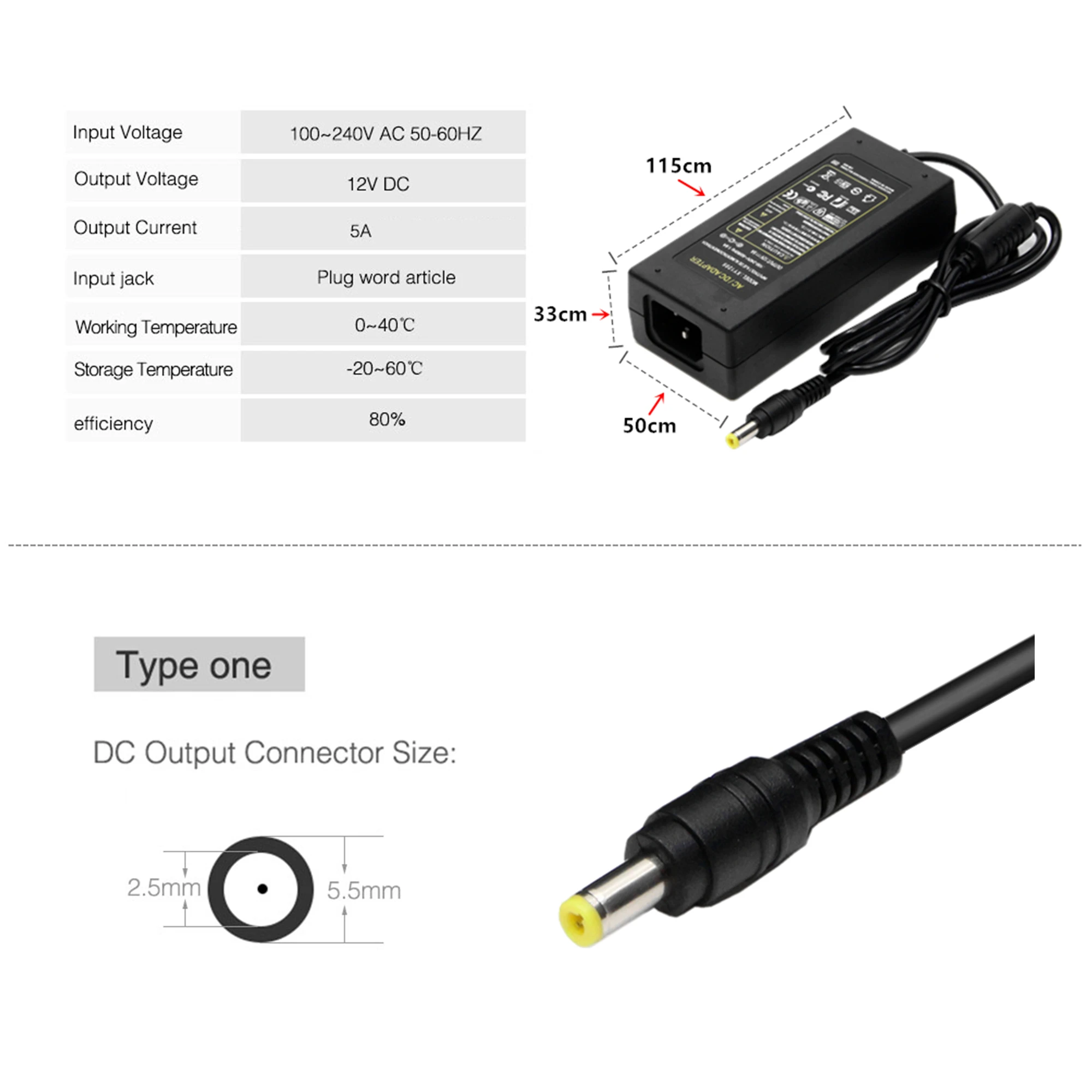 DC 12V 5A светодиодный источник Питания UK/US/EU/AU адаптер для 3528 WS2811 5050 RGB/RGBW светодиодные полосы света