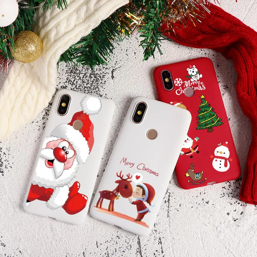 

Merry Christmas Deer Soft TPU Cases For Xiaomi Redmi K20 CC9e Note 4X 5 5A 7 6 8 9 SE Pro A2 Lite A1 6X 5A 6 6A Plus S2 7A Case