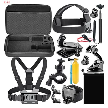 

Selfie Stick Chest Head Strap Carry Bag Accessories Set Tripod Suction Bike Car Mount for GoPro Hero 7 6 5 4 3 Action Camera