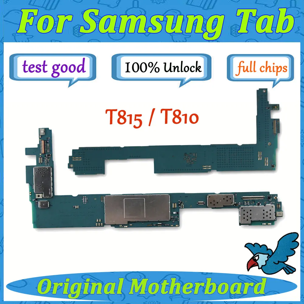 Оригинальные платы для samsung Galaxy Tab S2 T815 T810 материнская плата разблокированная планшет Android OS с полным чипом Замена логической платы
