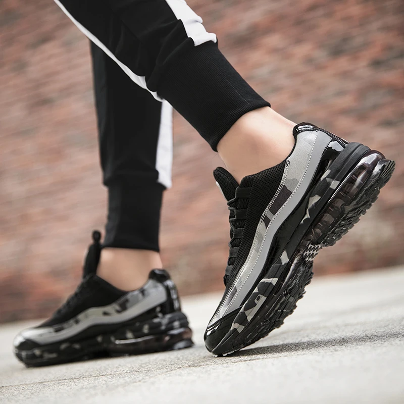 Air Sole Спортивная обувь для мужчин удобные брендовые новые кроссовки размер 39-46 на шнуровке уличная сетка Фитнес Спортивная обувь для