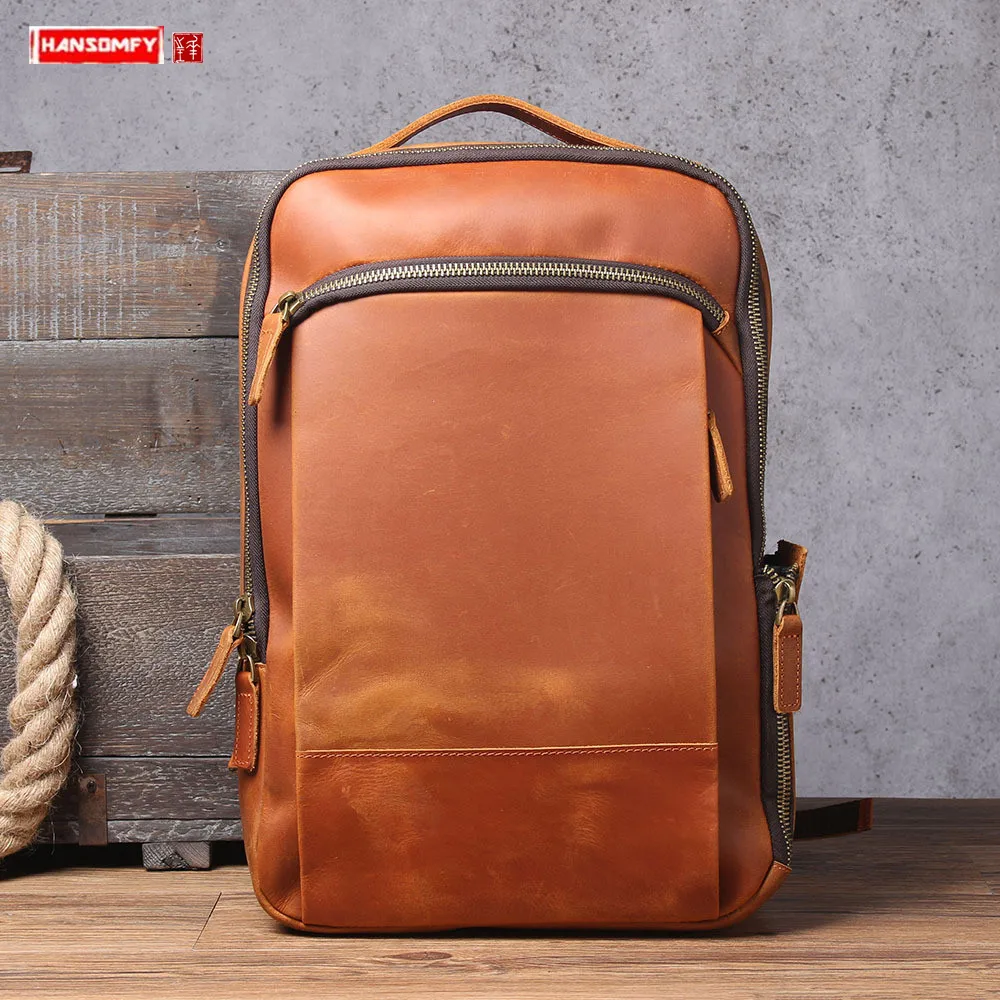 leather backpack 15 inch laptop