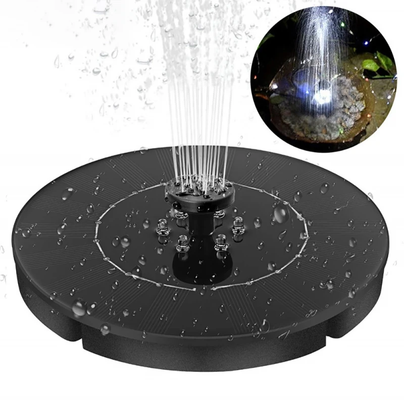 

Solar Fountain Solar Water Fountain with Led Garden Pool Pond Outdoor Solar Panel Fountain Floating Fountain Garden Decoration