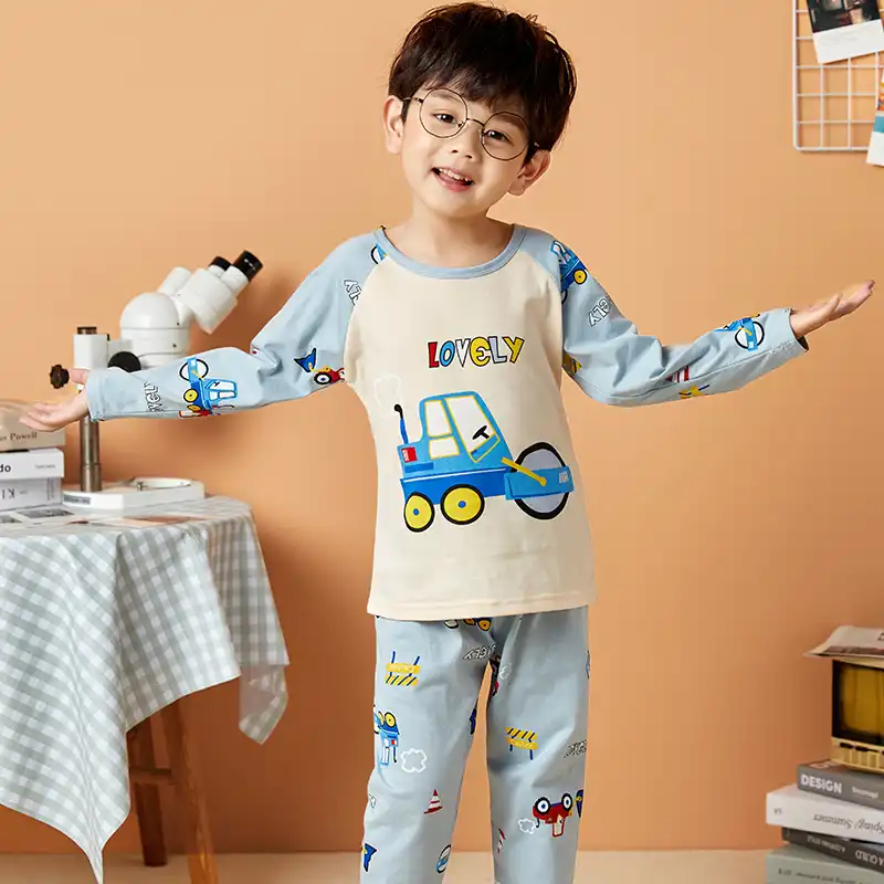 春の秋の子供服スーツ漫画の子供ホームウェアのスパースター長袖女の子パジャマかわいい男の子パジャマセット部屋着 パジャマセット Aliexpress