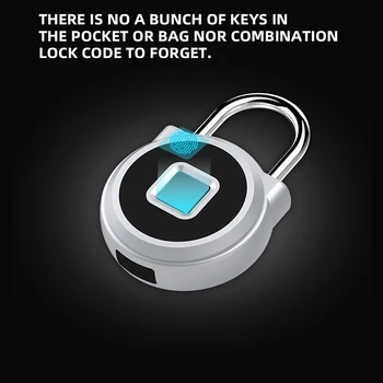 

New Design Traveling Luggage Warehouse Home Anti-theft Safety Long Standby Electronic Padlock Smart Fingerprint Door Lock