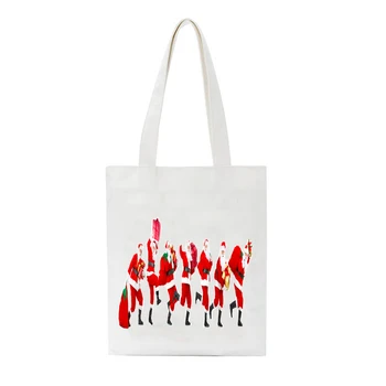 

Watercolor Hand Painted Tote Bags Christmas Shoulder Bag For Women Lady Office Handbag Daily Casual Shopping Bags