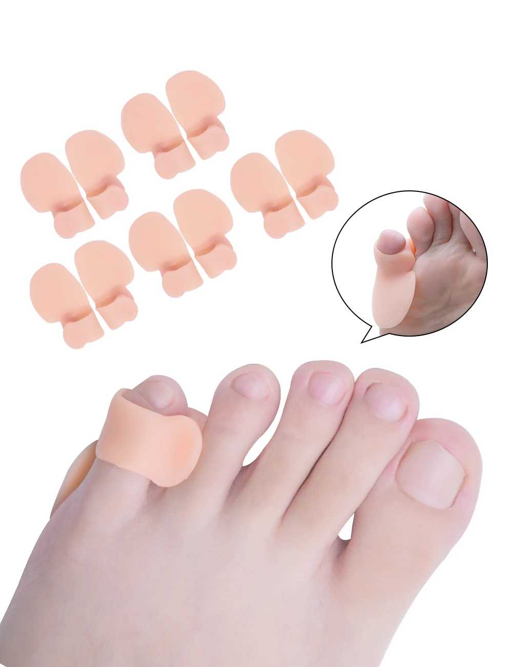 2Pcs Silicone Gel Hallux Valgus Foot Care Tool Bunion Toe Bone Corrector Protector Straightener Spreader Pedicure C1347