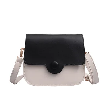 

Patchwork Color Women Small Square Bag Quality Imitation Leather Women's Shoulder Bag Crossbody Bag Simple Wild Handbags