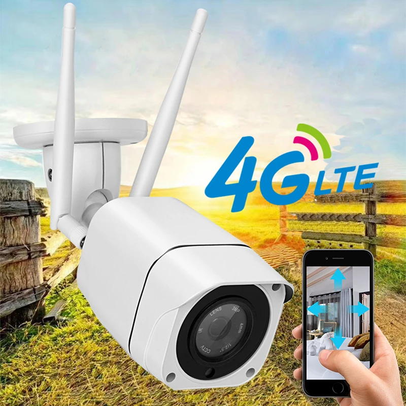 

3G 4G WiFi IP Camera Sim card 1080P 5 Megapixel Metal IP66 waterproof APP computer motely view max 128G Card outdoor bullet cam