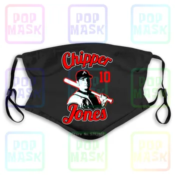 

Dust Mask with Filter Baseball Chipper Jones Atlanta Unofficial Adults Braves Washable Reusable Mask